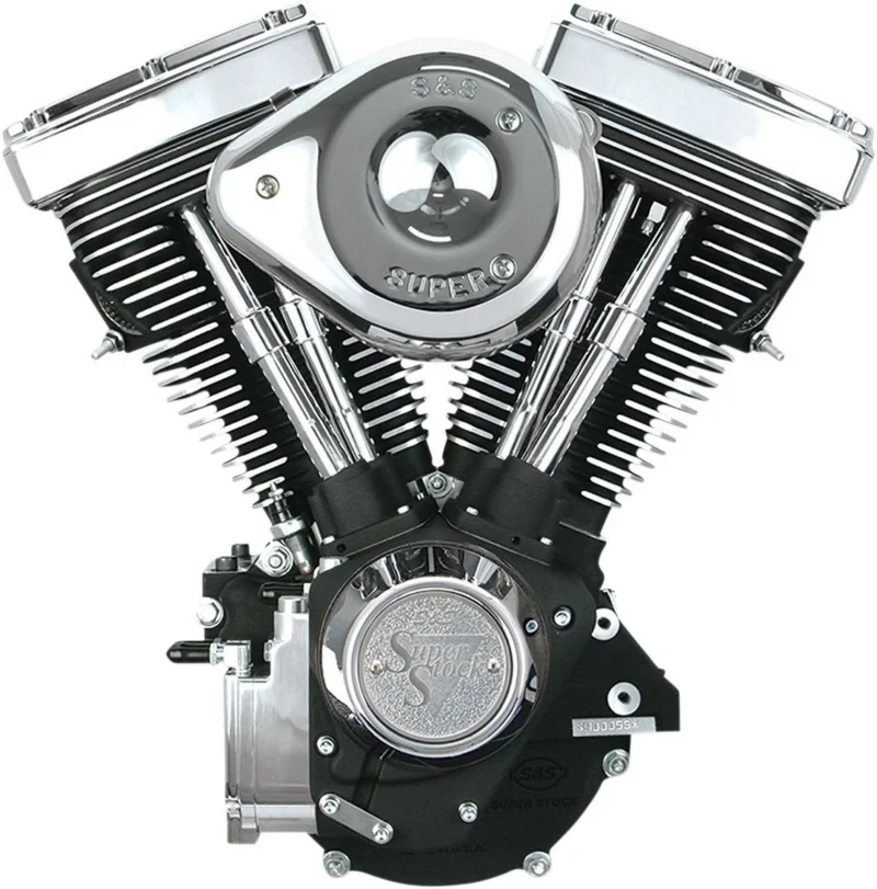S&S Cycle Moto V80 Complete Assembly Engine – Wrinkle Black